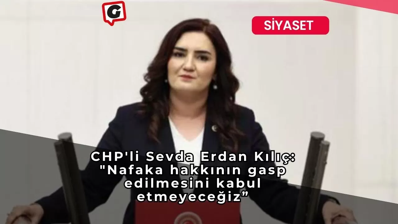 CHP'li Sevda Erdan Kılıç: "Nafaka hakkının gasp edilmesini kabul etmeyeceğiz”