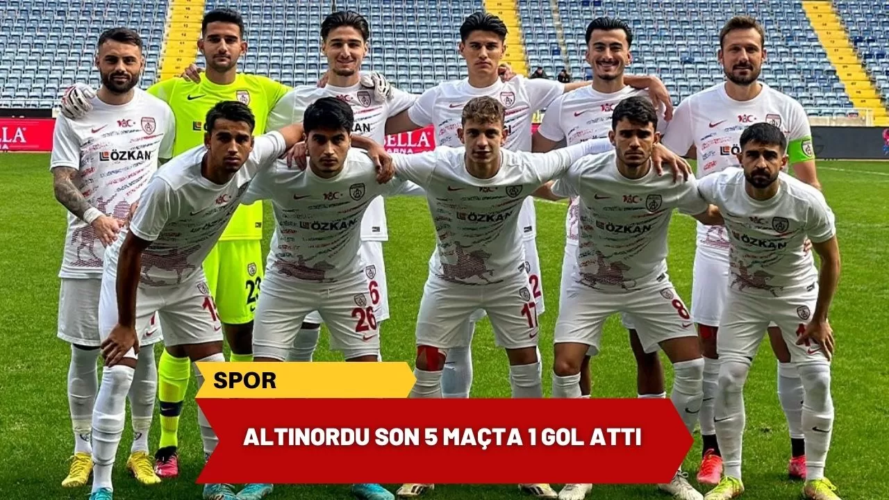 Altınordu son 5 maçta 1 gol attı