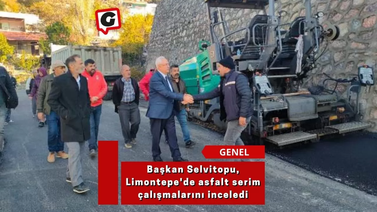 Başkan Selvitopu, Limontepe'de asfalt serim çalışmalarını inceledi