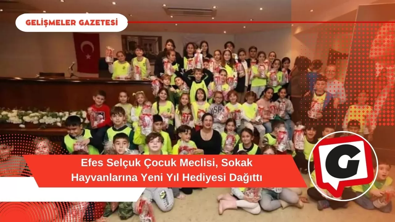 Efes Selçuk Çocuk Meclisi, Sokak Hayvanlarına Yeni Yıl Hediyesi Dağıttı