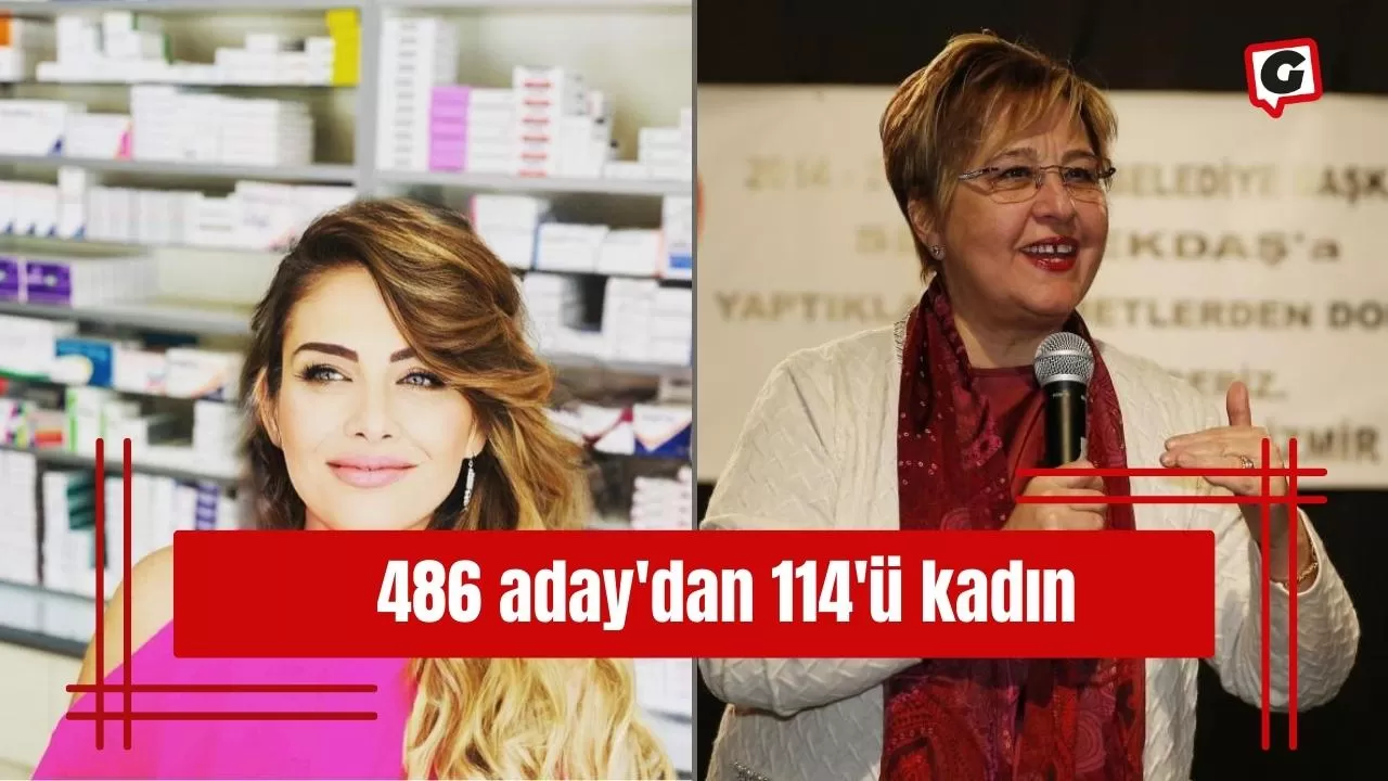 486 aday'dan 114'ü kadın