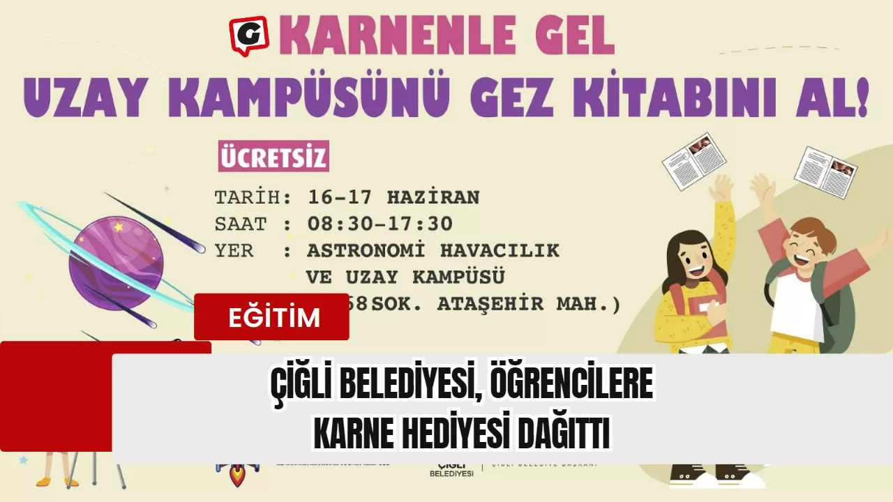Çiğli Belediyesi, Öğrencilere Karne Hediyesi Dağıttı