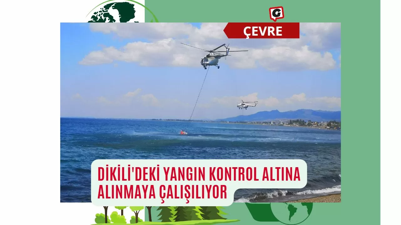 Dikili'deki Yangın Kontrol Altına Alınmaya Çalışılıyor