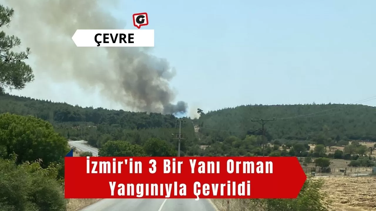 İzmir'in 3 Bir Yanı Orman Yangınıyla Çevrildi
