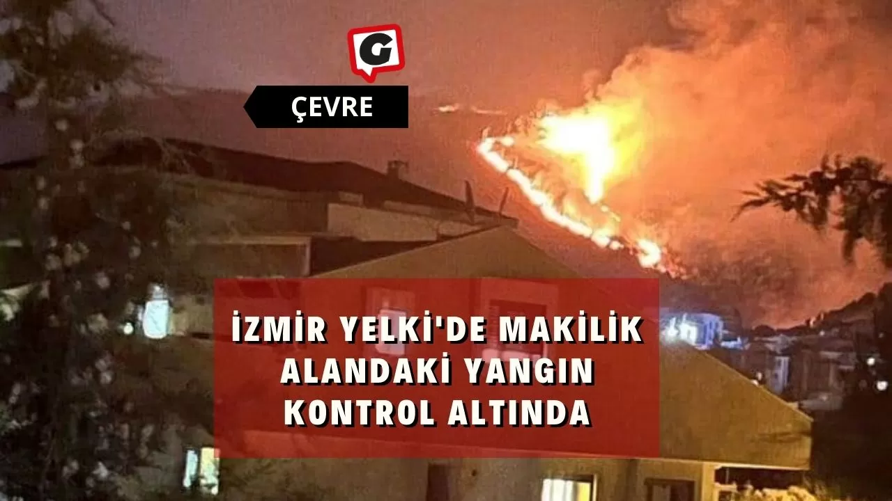 İzmir Yelki'de Makilik Alandaki Yangın Kontrol Altında