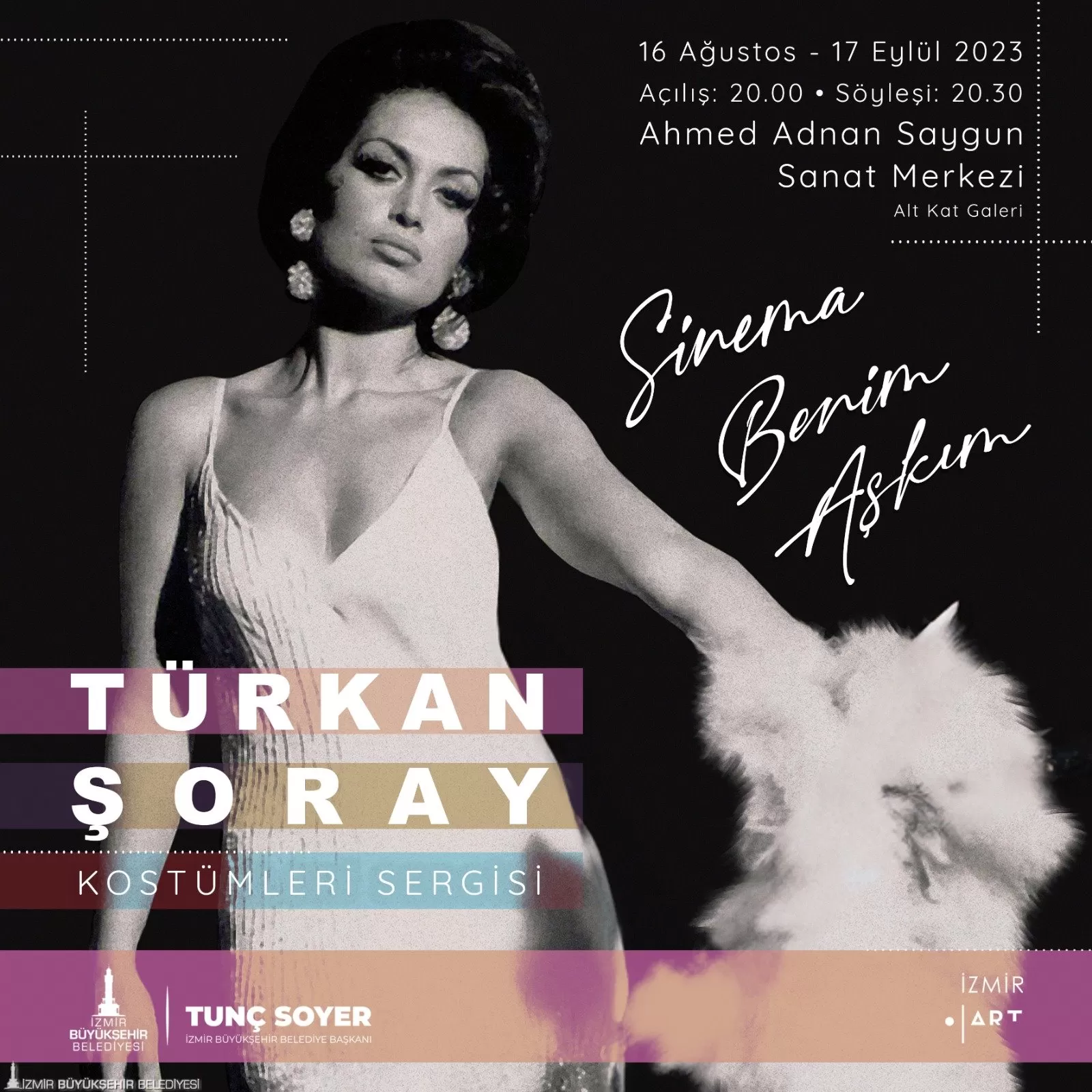 Ahmed Adnan Saygun Sanat Merkezi’nde yapılacak "Sinema Benim Aşkım Türkan Şoray Kostümleri” sergisinin açılışına Türkan Şoray da katılarak hayranlarıyla buluşacak.