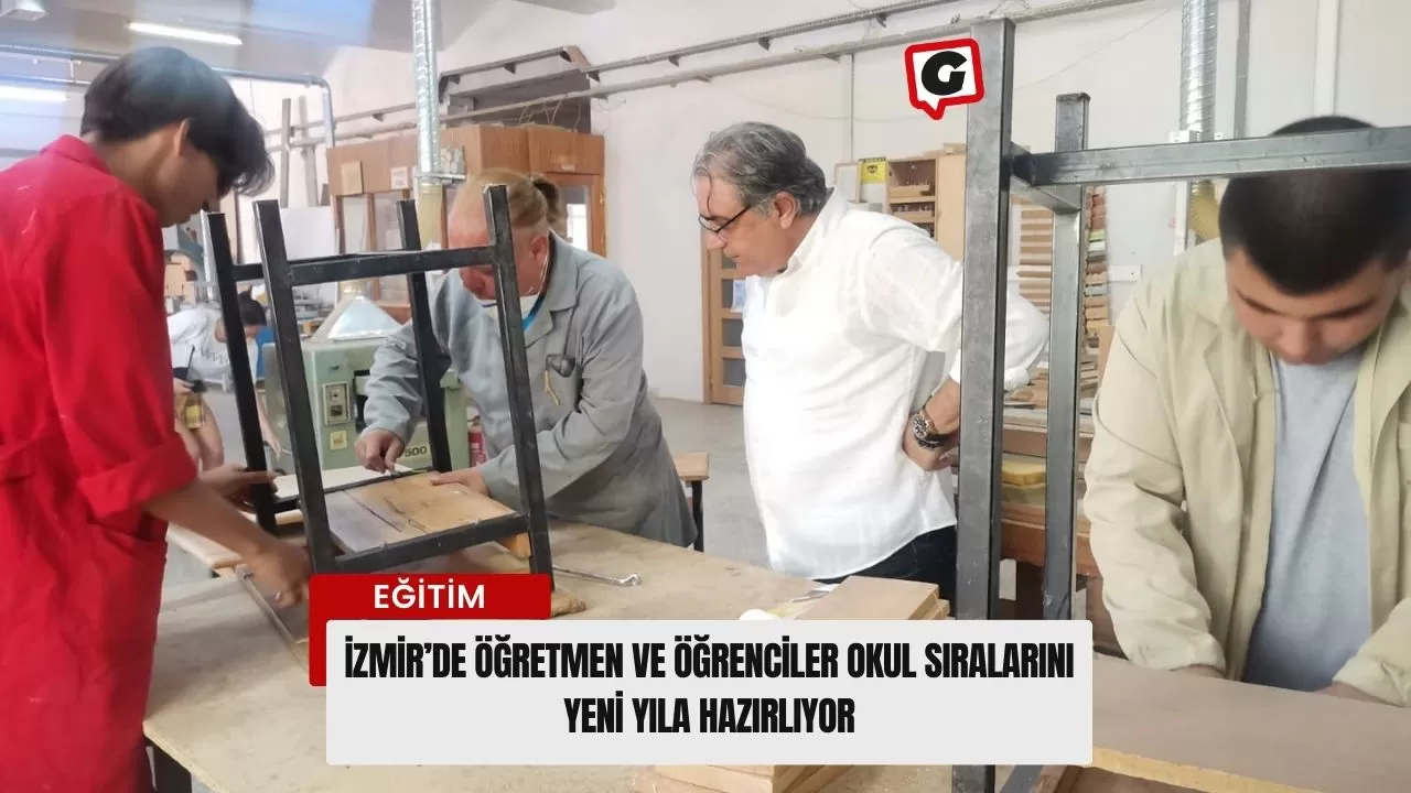 İzmir’de öğretmen ve öğrenciler okul sıralarını yeni yıla hazırlıyor