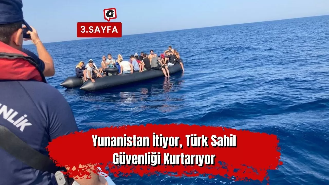 Yunanistan İtiyor, Türk Sahil Güvenliği Kurtarıyor