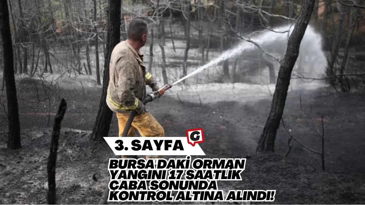 Bursa'daki Orman Yangını 17 Saatlik Çaba Sonunda Kontrol Altına Alındı!