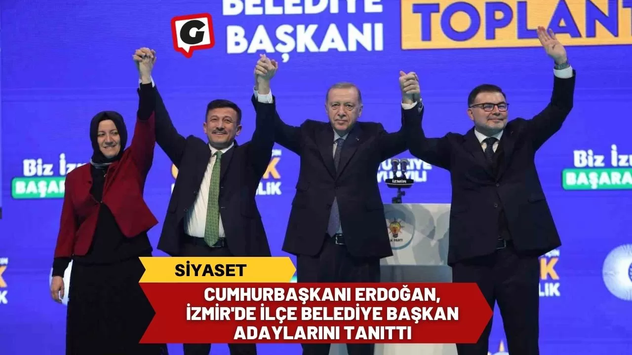 Cumhurbaşkanı Erdoğan, İzmir'de ilçe belediye başkan adaylarını tanıttı