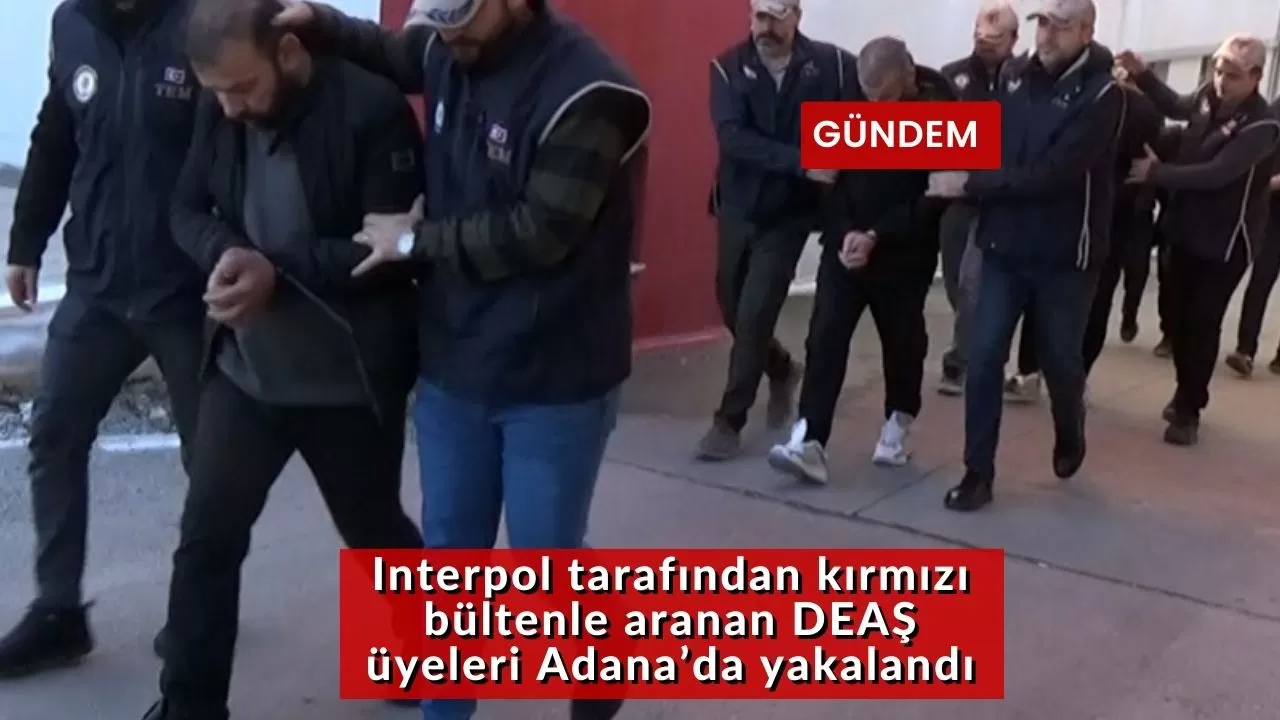 Interpol tarafından kırmızı bültenle aranan DEAŞ üyeleri Adana’da yakalandı