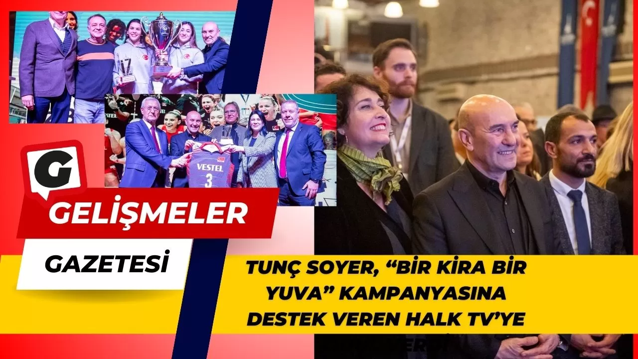 Tunç Soyer, “Bir Kira Bir Yuva” kampanyasına destek veren Halk TV’ye ödül verdi
