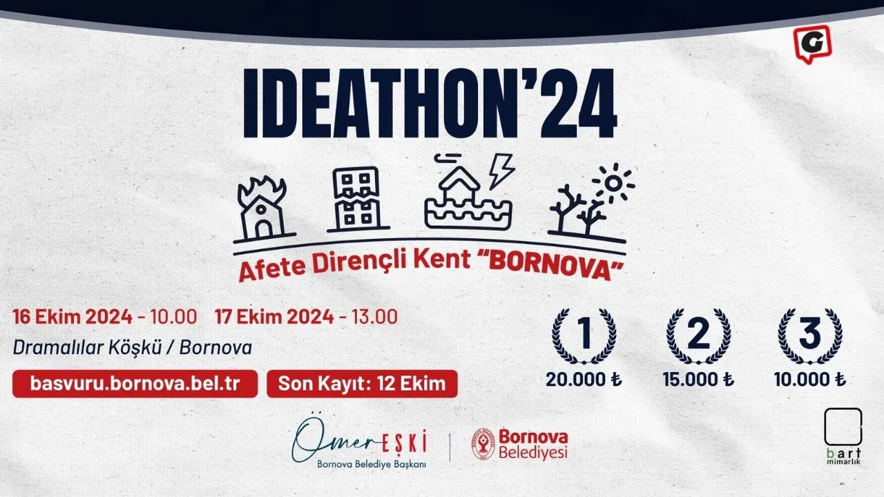 Bornova Belediyesi, İdeathon’24 ile "Afete Dirençli Kent" İçin Gençleri Yarışmaya Davet Ediyor