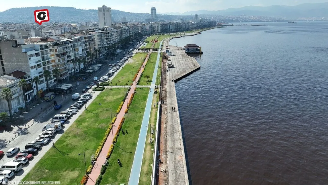 İzmir Kordon’da Fırtına Duvarı İnşaatı Hızla İlerliyor: Su Taşkınlarına Karşı Önlem