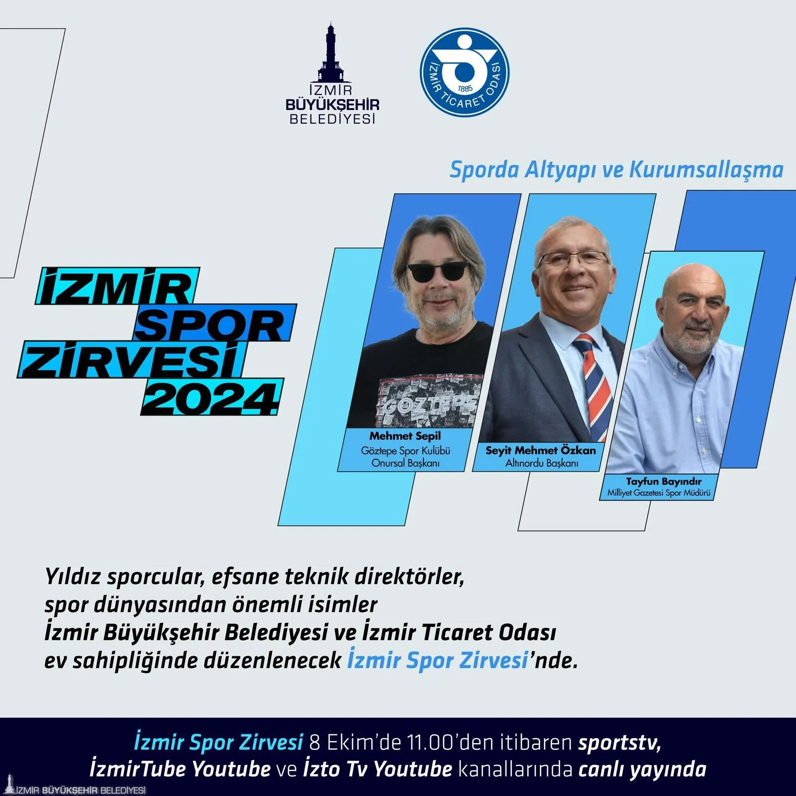 İzmir'de düzenlenecek tarihi spor zirvesinde Türkiye'nin yıldız sporcuları, efsane teknik direktörleri ve spor dünyasının önemli isimleri bir araya gelecek.