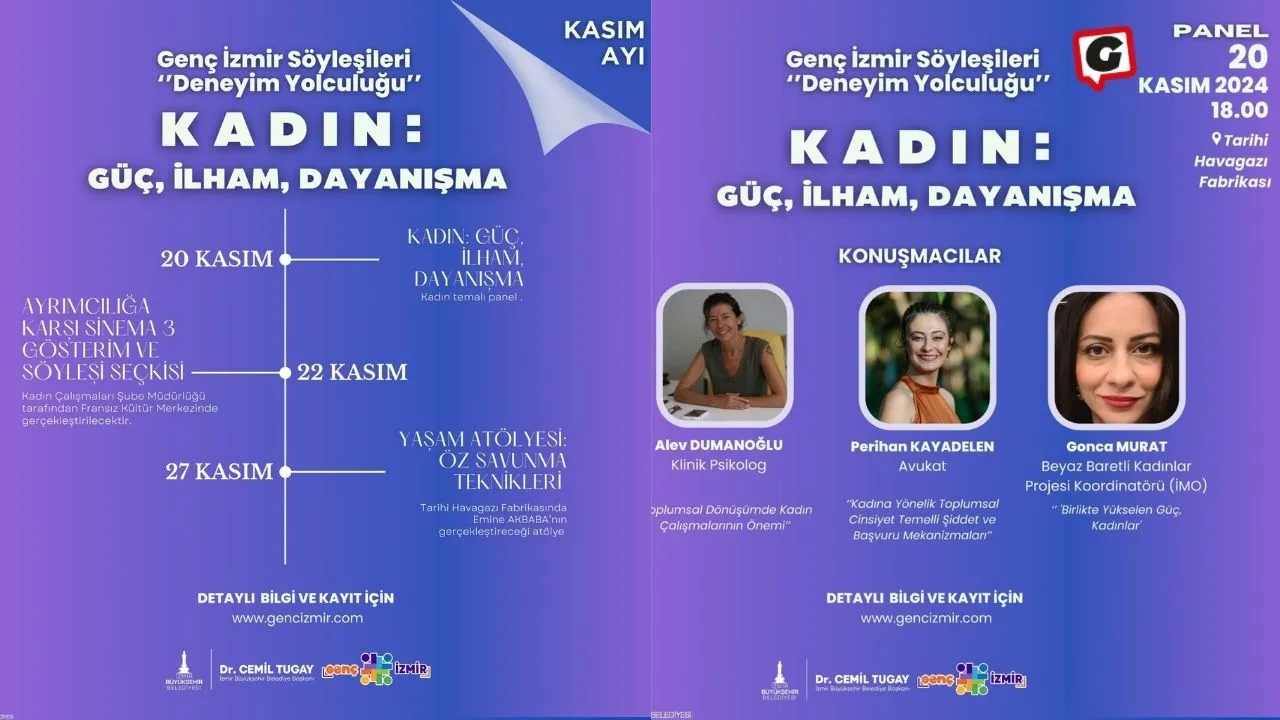 Genç İzmir Söyleşileri: Kadına Yönelik Şiddetle Mücadele için Etkinlikler