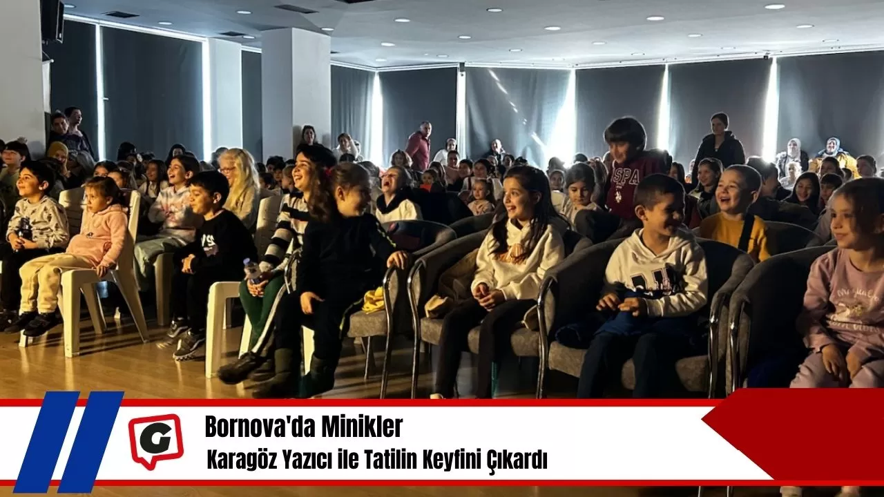 Bornova'da Minikler Karagöz Yazıcı ile Tatilin Keyfini Çıkardı