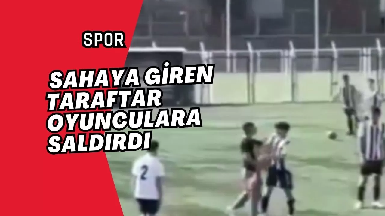 Sahaya giren taraftar, oyunculara saldırdı