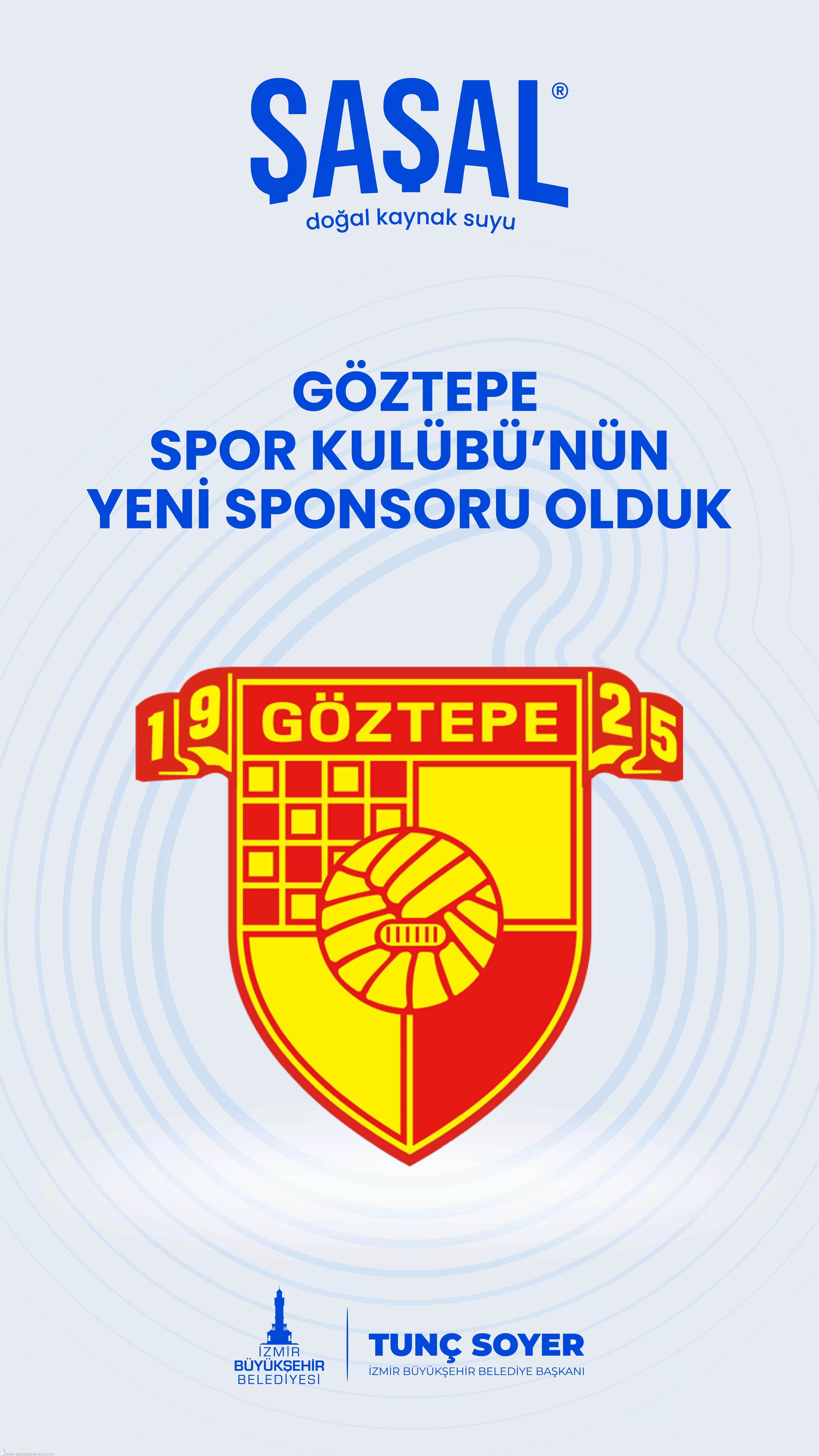 İzmir'in köklü markası Şaşal Su, Göztepe Spor Kulübü'nün yeni sponsoru oldu. 2024-2025 futbol sezonunun sonuna kadar tüm resmi lig ve özel müsabakalarda Göztepe formasında Şaşal Su logosu yer alacak.