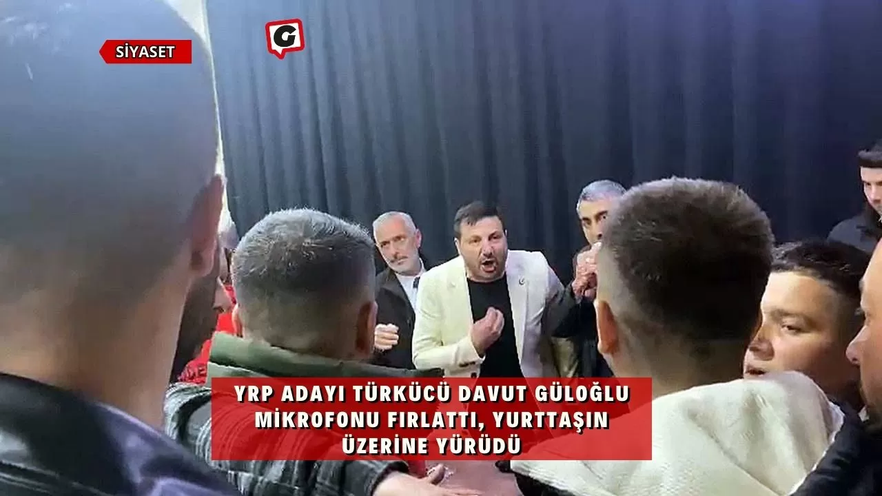 YRP Düzce Belediye Başkan Adayı Davut Güloğlu Mikrofonu Fırlatıp Vatandaşa Yürüdü!