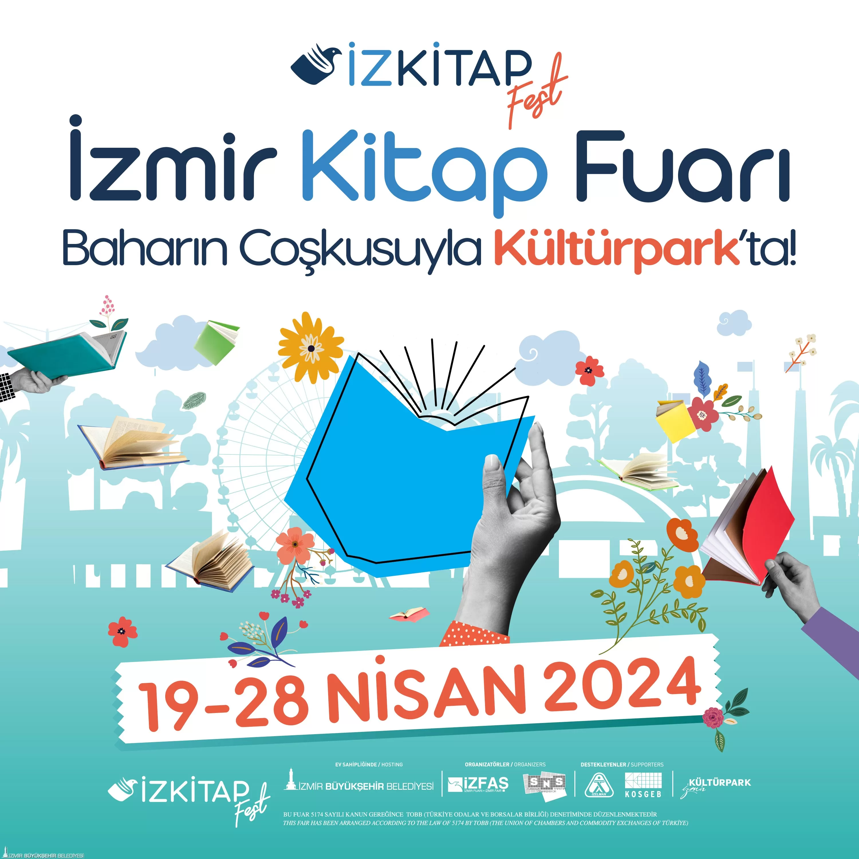19-28 Nisan 2024 tarihleri arasında Kültürpark'ta gerçekleştirilecek İZKİTAP - İzmir Kitap Fuarı, kitapseverleri bir araya getirecek.