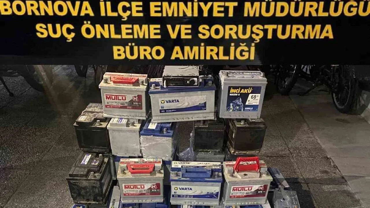 Bornova'da akü hırsızlığı