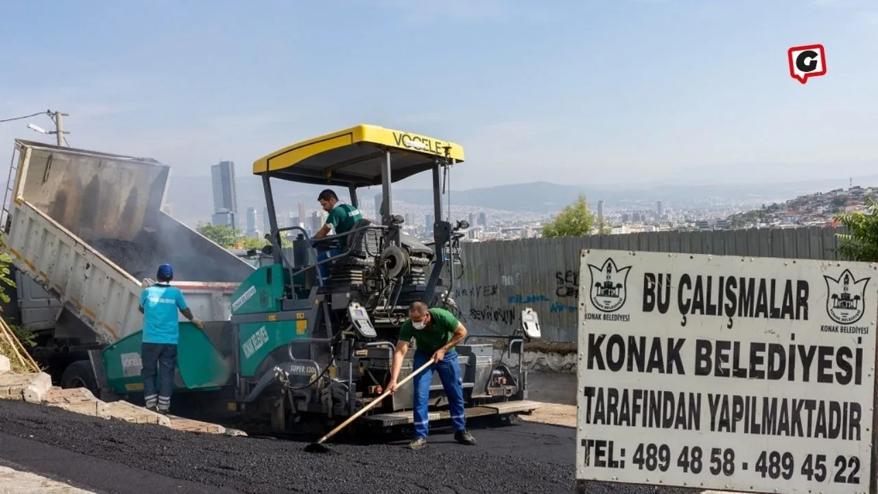 Konak Belediyesi, Asfaltlama Çalışmalarıyla Mahalleleri Yeniliyor